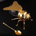 thumbnail image 3 of Decorative Bee Shaped Honey Jar, Glass Honey Pot Container Aesthetic Short Term Honey Dispenser Bee Themed Serverware Beehive Honey Containers for Store Honey Syrup, 3 of 7