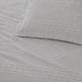 thumbnail image 2 of Ensemble de housse de couette à texture douce à motif losange Swift Home, literie toutes saisons avec fermeture éclair, avec taies d’oreiller, grand lit/double, gris clair, 2 of 5