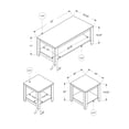 thumbnail image 2 of Monarch Specialties Table Set, 3pcs Set, Coffee, End, Side, Accent, Living Room, Laminate, Black, Grey, Transitional, 2 of 4