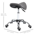 thumbnail image 3 of HOMCOM Height Adjustable Hydraulic Rolling Salon Stool Swivel Saddle Chair, 3 of 10