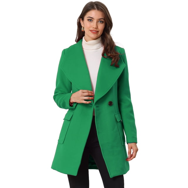 INSPIRE CHIC Manteau Trench Long Élégant pour Femme à Col Châle, Revers, Ceinturé