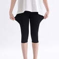 thumbnail image 2 of AherBiu Baby Girl Shorts Stretch High Waisted Toddler Biker Pants Basic Solid Color Knee Length Shorts, 2 of 6