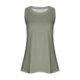 thumbnail image 4 of Timegard Womens Long Tank Tops Round Neck Sleeveless Solid Color Casual Loose Top Basic Tshirts Blouse, 4 of 6