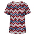 thumbnail image 4 of Lenago Hauts et Chemisiers d'Été pour Femmes Grande Taille Fête de l'Indépendance T-Shirt à Col Rond d'Été Décontracté Aguichant Mode Imprimé à Manches Courtes Hauts Chemisier Tenues du 4 Juillet pour Femmes, 4 of 5