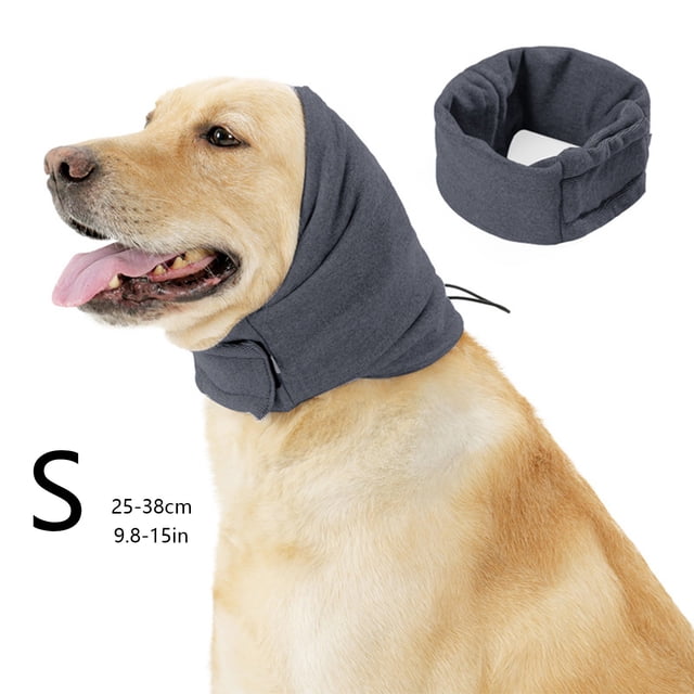 XYAIYT Dog Anxiety Relief Hood with Noise Reduction Adjustable Winter Calming Jacket for Small/Large Pets S/M/L Sizes(Gray,Small)