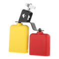 thumbnail image 3 of lionlar Cattlebell Drum Noisemaker Percussion Instrument Cowbell Double Mounted Bell Set B, 3 of 9