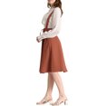 thumbnail image 4 of Unique Bargains Jupe Midi Plissée à Bretelles Rétro à Taille Élastique pour Femme, 4 of 7