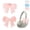 Pink PK, variant on IumwxzSilicone Bow Headphone Accessory Clip On Decorative Flexible Cute Coquettish No Tools Required Soft Band Earpiece DIY Headset Customization Pair 2pcs Pink