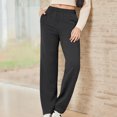 thumbnail image 4 of Womens Sweat Pants, Fashion Casual Solid Color Waist Sweatpants with Side Pockets, 4 of 8