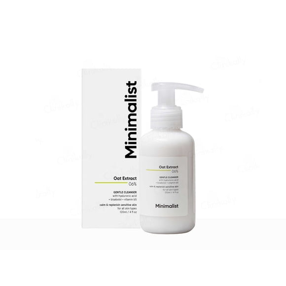 Minimalist 6% Oat Extract Gentle Cleanser For Sensitive Skin, 120ml Each (Pack of 2)