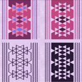thumbnail image 1 of Ahgly Tapis d'Intérieur Lavable en Machine Carré Transitionnel Fleur Rose, 5 Pieds Carré, 1 of 7