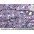 thumbnail image 2 of Soimoi Polyester Crepe Fabric Planet,Rocket & Astronaut Animals Cartoon Fabric Prints by Yard 52 Inch Wide, 2 of 3