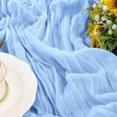 thumbnail image 5 of VogueV Chemin de Table Plateau à Fromage - Décor de Salle à Manger Texturé Froissé Bleu Pâle, 5 of 5