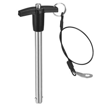 Unique Bargains T Handle Lock Pins, 25/64' Pin Dia. 3-15/16' Usage Length Stainless Steel Push-Button Quick Release Pin