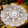 thumbnail image 2 of Napperon Vintage à Fleurs Ajourées, Napperons en Dentelle Crochetés à la Main, sous-Verre de Table, 2 of 5