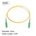 thumbnail image 2 of Unique Bargains 1Pcs 3.3Ft Single Mode Simplex Fiber Optic Patch Cable LSZH Fiber Jumper Optical SC/APC to SC/APC for Router Switches, 2 of 6