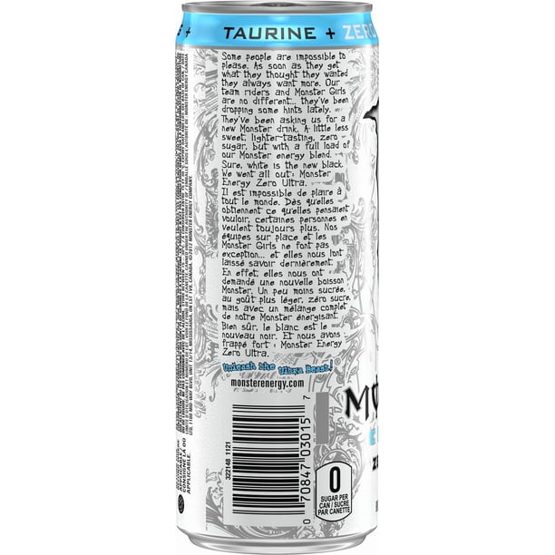 MONSTER ENERGY Ultra Zero, 355mL, 8 Pack - Walmart.ca