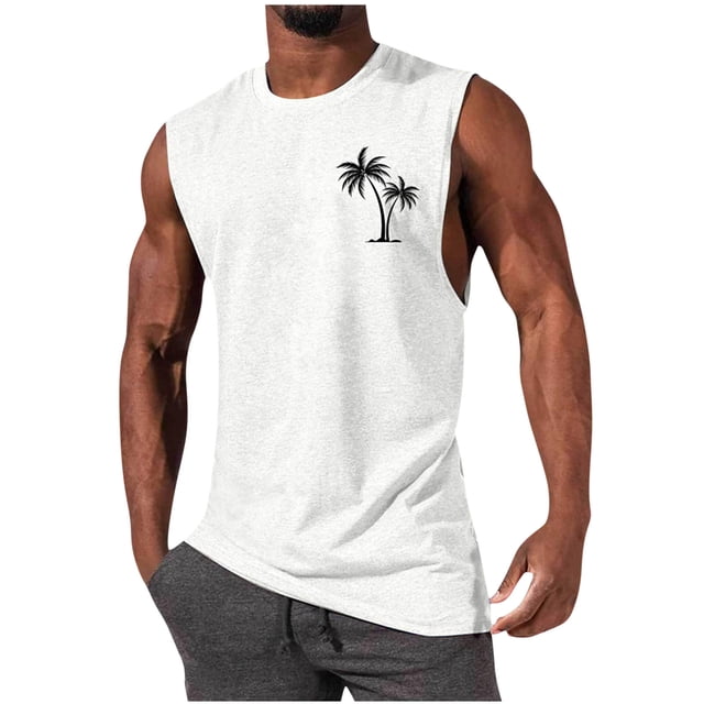 DPTALR Men Casual Pullover Round Neck Sports Tank Sleeveless Tops