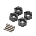 thumbnail image 1 of 4 Pieces Wheel Adapter Wheel Spacers Alloy Coupler Adapter Hub for 24 Fcx24 24 Crawler Dark Grey, 1 of 8