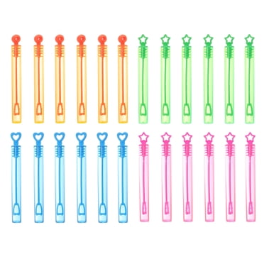 24 Pcs Empty Bubble Wands Kids Mini Bubble Wands Summer Toys(Random Color)