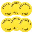 thumbnail image 1 of 6pcs Emergency Stop Sticker Emergency Stop Warning Sign Equipment Emergency Stop Label Sticker Emergency Stop Button Cover Signs Decals Caution Warning Sign Yellow, 1 of 9