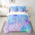 thumbnail image 2 of YST Mermaid Tail Glitter Comforter Set, Gradient Rainbow, 7-Piece, Full Size, 2 of 5