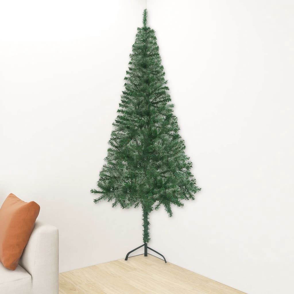 vidaXL Corner Artificial Christmas Tree Green 120 cm PVC