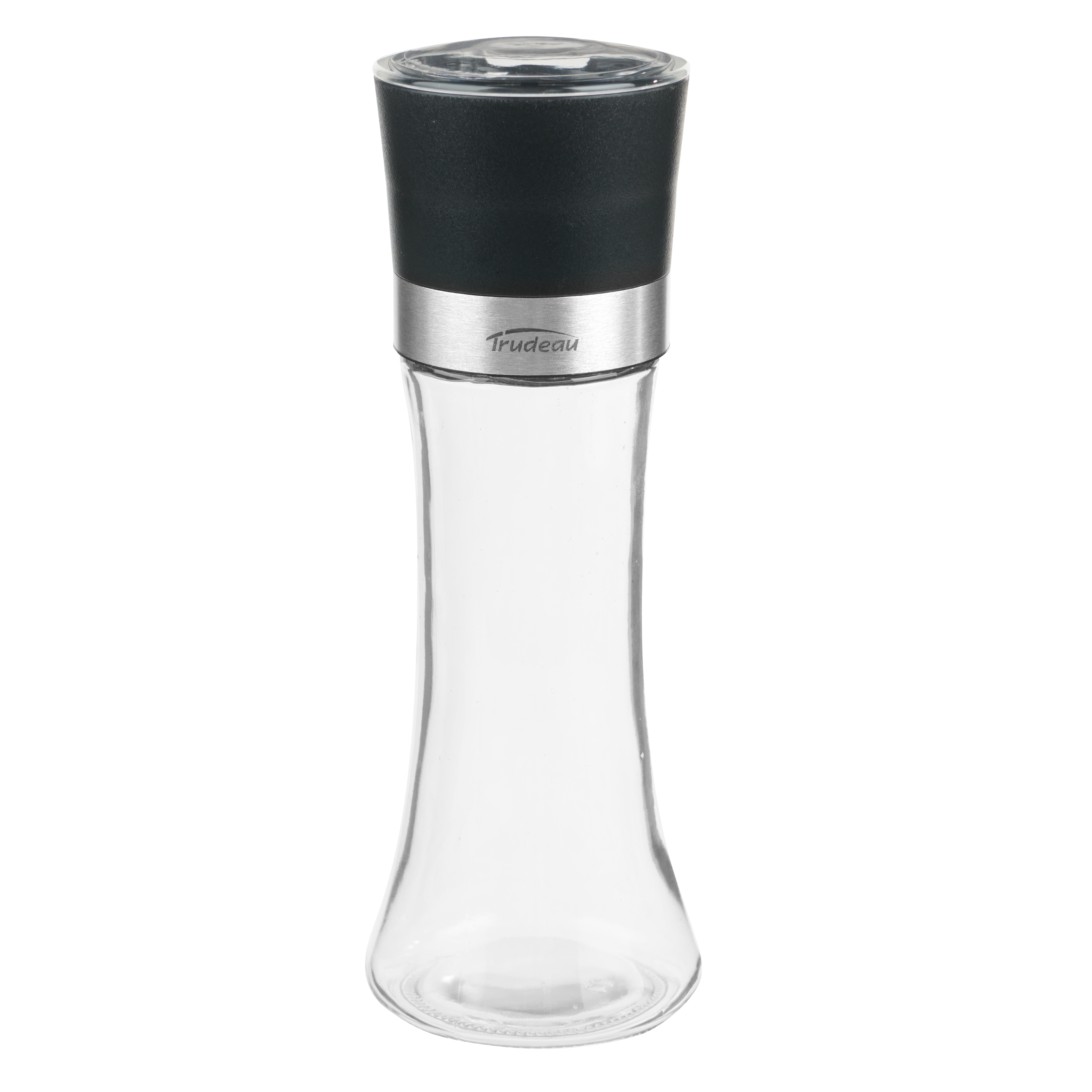 Trudeau Salt & Pepper Grinders Ostrava 7" - Pre-filled with Pepper & Pink Himalayan Salt, Corrosion-Resistant Ceramic Grinders, 2 Mills