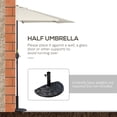 thumbnail image 4 of Outsunny Parasol Demi-Parasol de Patio 9,8 Pi Pare-Soleil, Manivelle, Crème, 4 of 10
