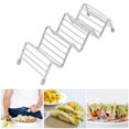 thumbnail image 3 of Support à Tacos, Plateau à Tacos en Acier Inoxydable Support à Tacos Assiettes à Tacos Support à Crêpes Support Vertical pour Barbecue Rangement pour Maison Cuisine Restaurant, 3 of 8