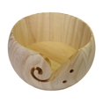 thumbnail image 1 of 5.9" Wooden Yarn Storage Bowl Storage Crochet Portable Knitting Wool Storage Natural Wood, 1 of 9