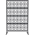 thumbnail image 3 of QinaQin 1PC Metal Privacy Screen Outdoor, Freestanding Divider, Black Circle, 3 of 8