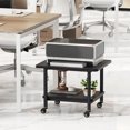 thumbnail image 2 of Giantex 2-Tier Printer Stand, Under Desk Rolling Printer Cart with 2 Storage Shelves, Mobile Machine Stand Storage Rack for Home Office, 2 of 10