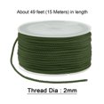 thumbnail image 2 of Unique Bargains Nylon Beading Thread Cord 2mm Extra Strong Braided Nylon String for Necklace Crafting 15M/49 Feet, Dark Olive Green, 2 of 5