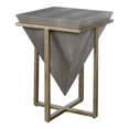 thumbnail image 1 of Uttermost Bertrand Table d'Appoint en Bois MDF et Faux Shagreen Gris, 1 of 5