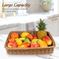 thumbnail image 3 of 1Pc Woven Fruit Basket Simple Bread Storage Basket Vegetable Basket Light Brown, 3 of 9