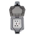 thumbnail image 2 of Boîtier de Prise Extérieur IP66 Étanche 16 A, Interrupteur Extérieur Étanche pour Balcon, Jardin, Pelouse, Norme UE 250 V, 1 Bande, Multiples, 5 Broches, 2 of 10