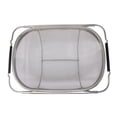 thumbnail image 2 of Mainstays Expandable Stainless Steel Sink Colander, Fine Mesh Oval Strainer with Rubber Grip Handles, 2 of 5