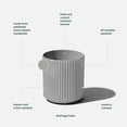 thumbnail image 2 of Veradek Demi Series 12" Plastic-Stone Planter - 2-Pack Gray, 2 of 9