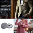 thumbnail image 5 of Unique Bargains 10pcs 28L Fabric Cloth Covered Button 18mm Round Metal Shank Sewing Buttons for Suits Dress Blouses, Grey, 5 of 5