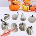 thumbnail image 3 of 8x Artificial Harvest Pumpkins Assorted Size Artificial Vegetables for Halloween, 3 of 9