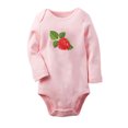 thumbnail image 1 of iDzn Fruit Raspberry Image Print Cute Rompers, Newborn Baby Unisex Bodysuits, Infant Jumpsuits, Toddler 0-12 Months Kids Long Sleeves Oufits, 1 of 4