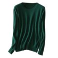 thumbnail image 1 of AherBiu T-Shirts à Manches Longues pour Femmes, Couche de Base, T-Shirt, Couleur Unie, Col Ras du Cou, Blouse Confortable, 1 of 3