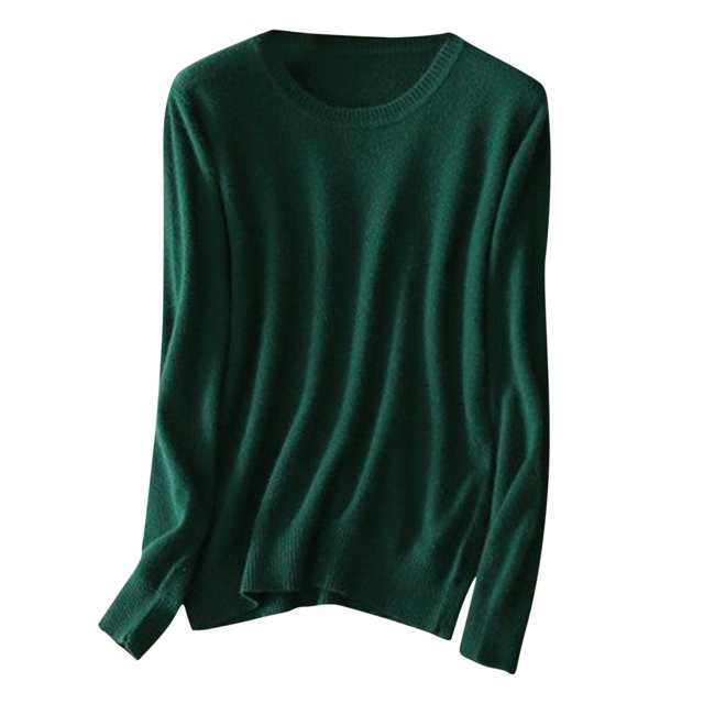 AherBiu T-Shirts à Manches Longues pour Femmes, Couche de Base, T-Shirt, Couleur Unie, Col Ras du Cou, Blouse Confortable
