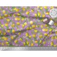 thumbnail image 2 of Soimoi Modal Satin Fabric Leaves,Floral & Lemon Vegetable Fabric Prints by Yard 42 Inch Wide, 2 of 3