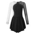 thumbnail image 3 of Ocealan Robe de Danse Ballet pour Filles Enfants avec Strass, Robe de Gymnastique, Patinage Artistique, Justaucorps de Danse Ballet Noir 10, 3 of 5
