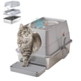 thumbnail image 2 of Bac à Litière Couvert en Acier Inoxydable – Bac à Litière pour Chat en Métal TG à Entrée par le Haut avec Couvercle Rabattable, Conception à l'Épreuve des Chiens, Couvercle Amovible et Pelle, Bac à Litière Fermé Facile à Nettoyer pour Grands Chats, 2 of 7