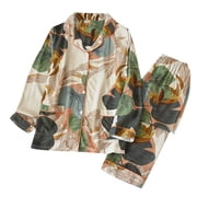 Teissuly Womens Pajamas 2 Pajamas Sets Cotton Pyjama Pajamas Sleepwear Sets Spring Summer Homewear