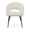thumbnail image 3 of Bouclair Oatmeal Fabric and Metal Dining Chair, 3 of 6