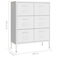 thumbnail image 4 of vidaXL Armoire à Tiroirs Blanche 80x35x101,5 cm Acier, 4 of 5
